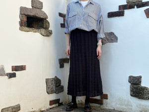 A-Line: vertical lace black