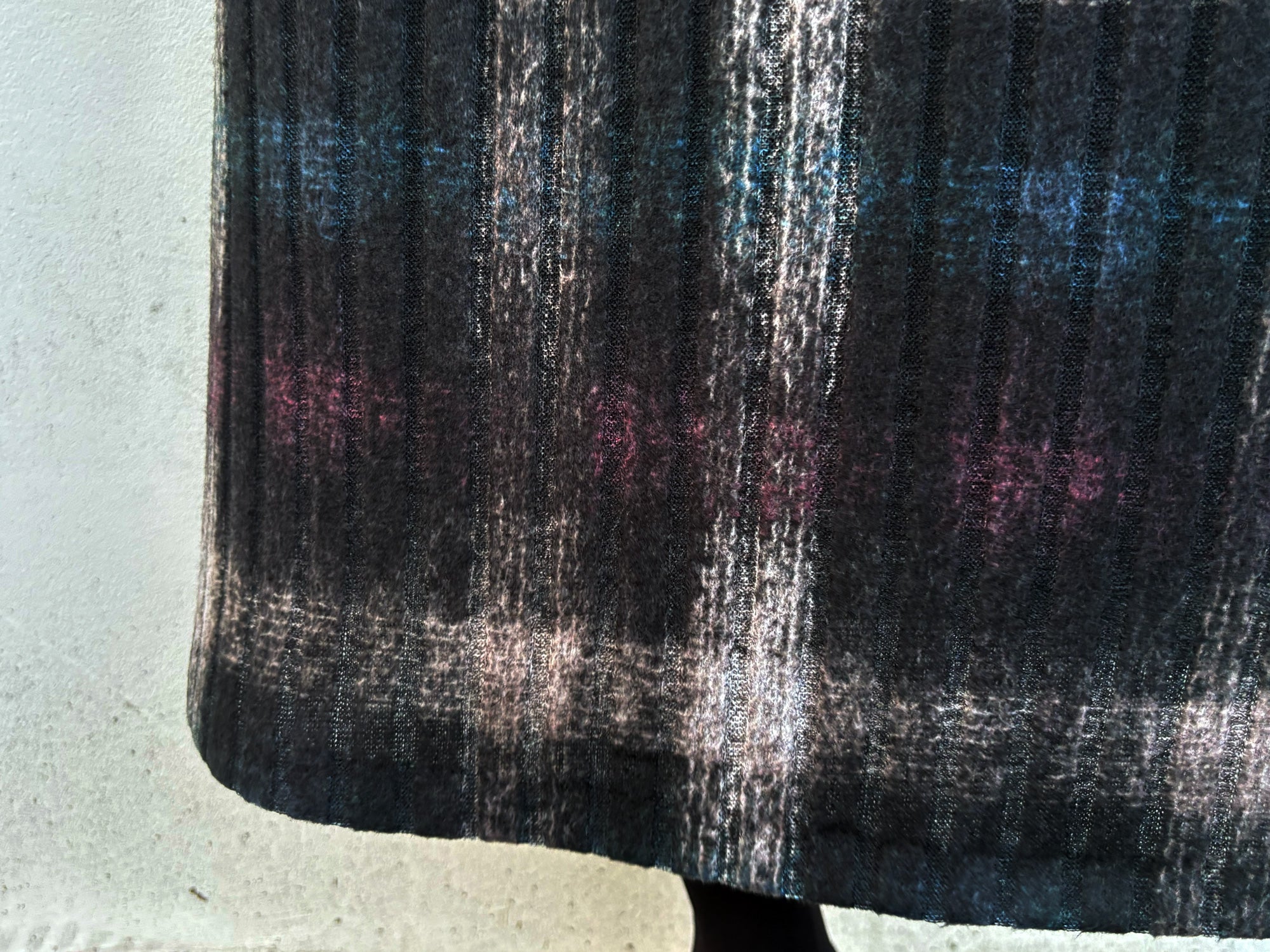 台形: mohair knit check