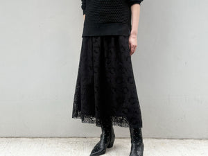 millon: black floral lace