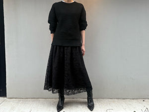 millon: black floral lace