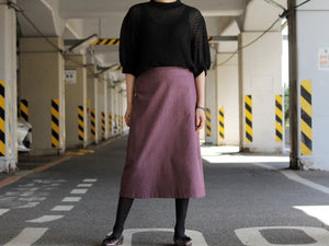 台形: color denim mauve